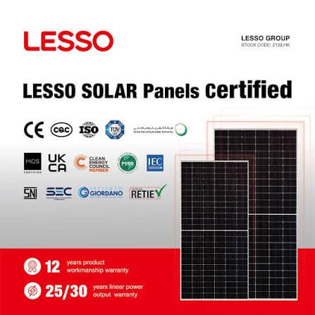 Lesso 595W 210R N-type Bifacial Solar Panel 3